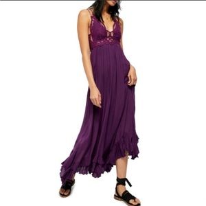 FP One Adella Maxi Slip Dress in Plum. Size M. New, never worn